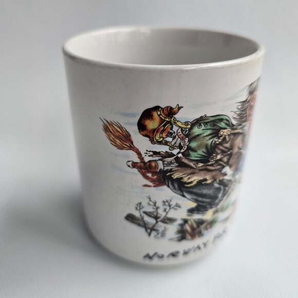 Vintage Norway For Skiers Ceramic Souvenir Coffee Mug - Picture 11 of 14